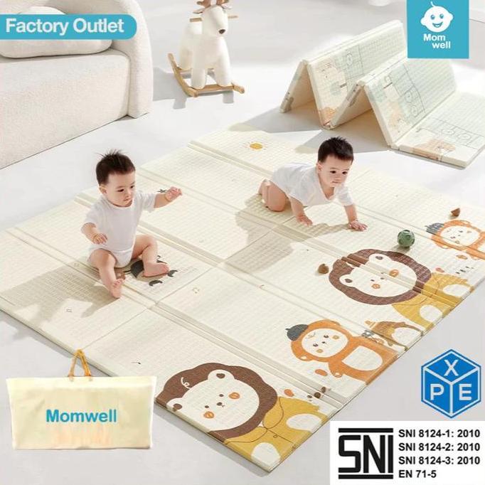 REVALDOTYA - MOMWELL MATRAS BAYI SNI 18X2CM PLAYMAT LIPAT ANAK FOAM TEBAL