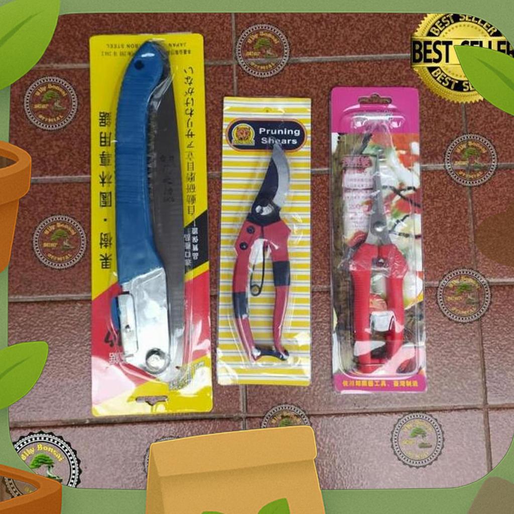 Paket Alat Bonsai Gergaji Gunting Dahan Dan Ranting 3 Set