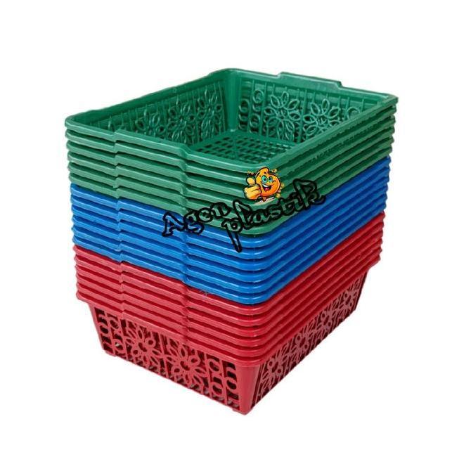 Ks 301 15 Pcs Keranjang Plastik Serbaguna Tempat Wadah Bawang Kranjang Etalase Warung Wadah Makanan 