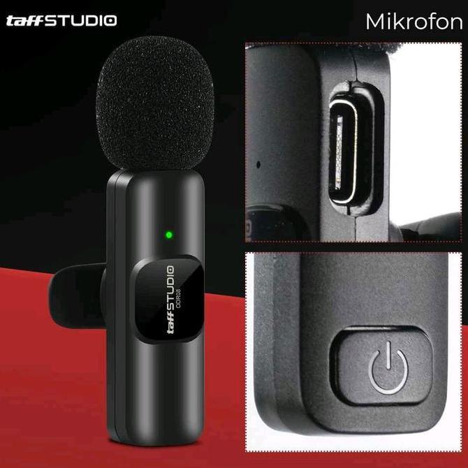 Mic Jepit Wireless Lavalier Portable Microphone Hp Smartphone Usb Type C