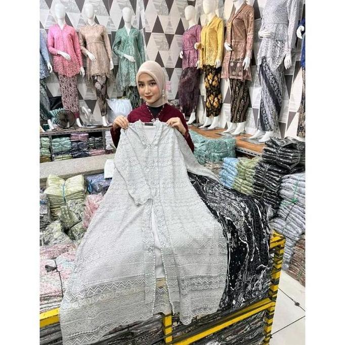Atasan Kebaya Tunik Brukat Modern Kebaya Rosidah Payet Jumbo Ld 130 Baju Kondangan