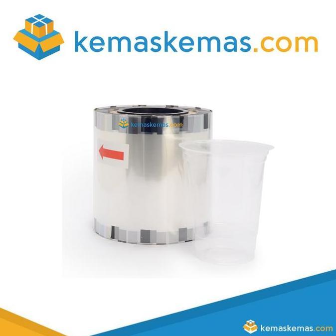 Lid Seal plastik polos/Tutup gelas roll bening mesin cup sealer
