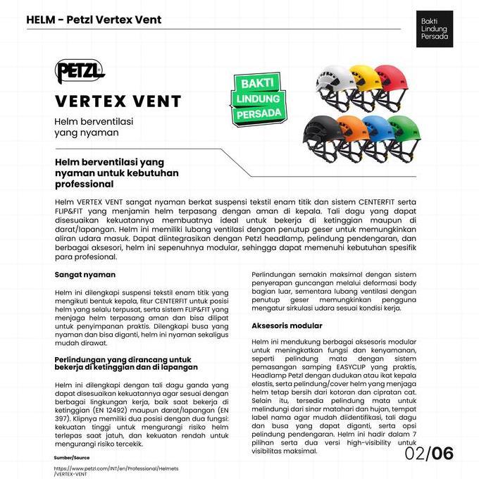 PETZL VERTEX VENT - PETZL SAFETY HELMET - PETZL HELM - HELM PETZL VENTILASI - HELM VENTILASI - HELM 