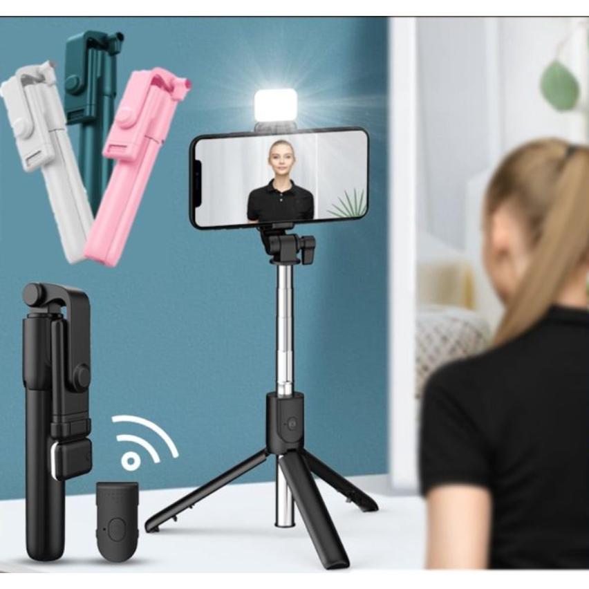 NEW PRODUCT HOT DEALS Wakjon Tongsis 4in1remote bluetooth + lampu LED / tongsis 4in1 lampu led / tri