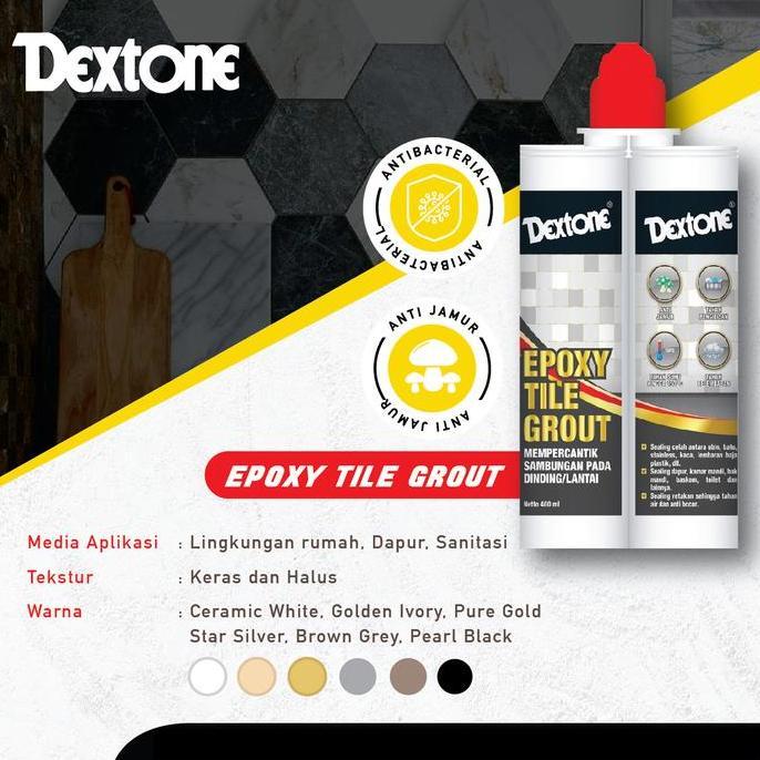 Promo Dextone Lem Nat Kramik Epoxy Tile Grout-400 ml Diskon