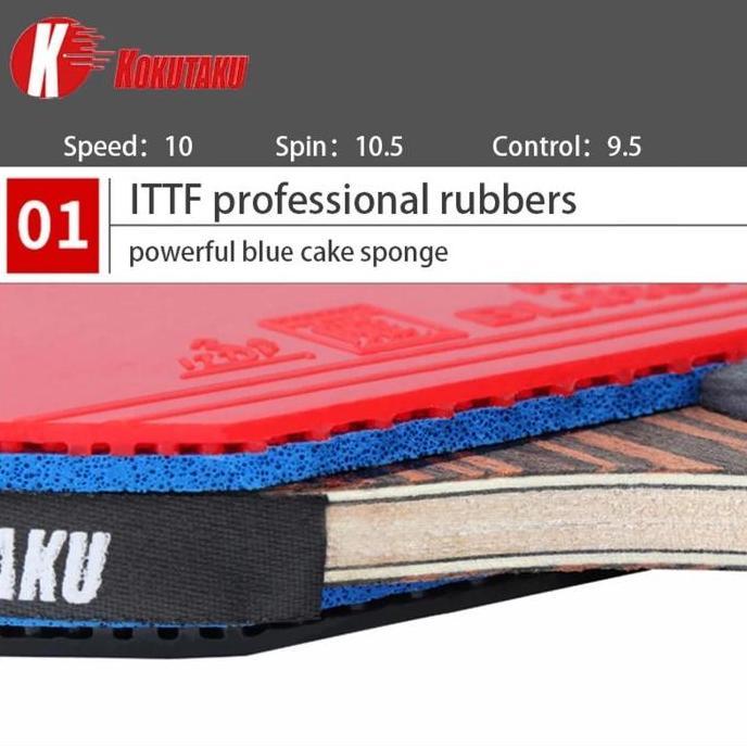 Bat Pingpong Bet Tenis Meja Bed Kokutaku 6Star Original