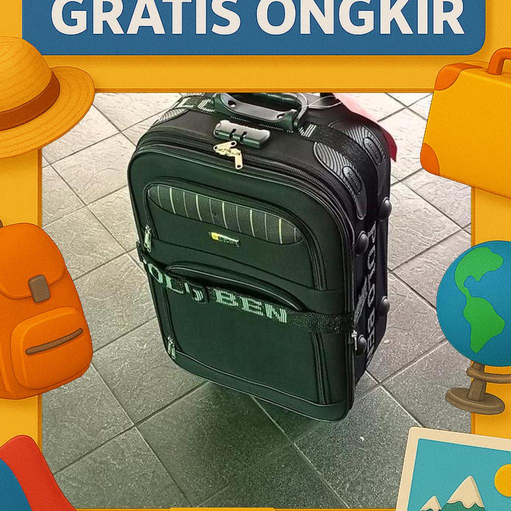 Koper Polo 24 Inch Bahan 24 Inci Kanvas Bagasi