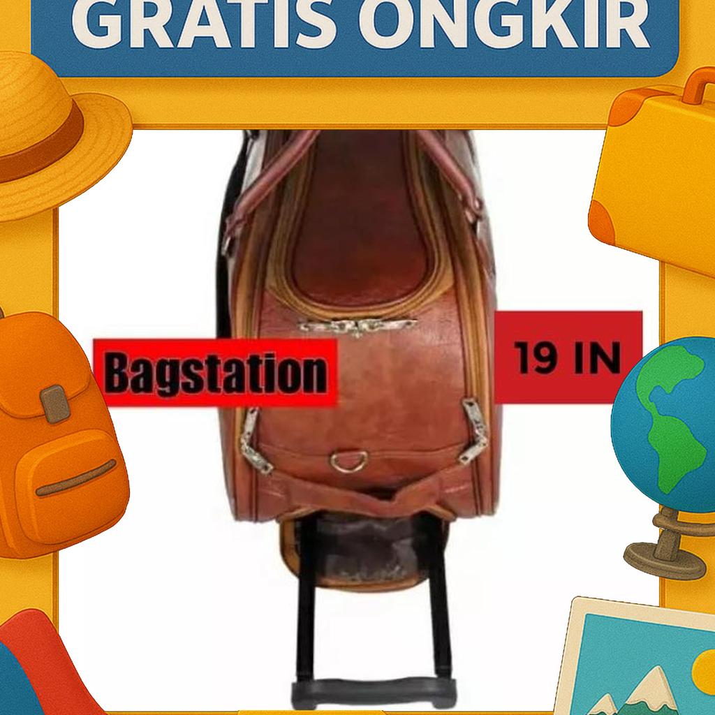 Tas Koper Cabin Travel Bag Troly Polo Classic 19 In 2 Roda Besar Original Tas Duffle Tas Pakaian Tas