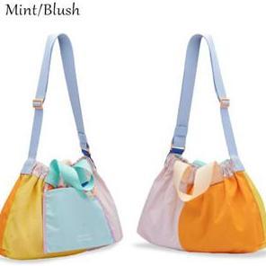 Beyond The Vines Super Panelled XS Dumpling Bag/ Colourblock Dumpling Bag