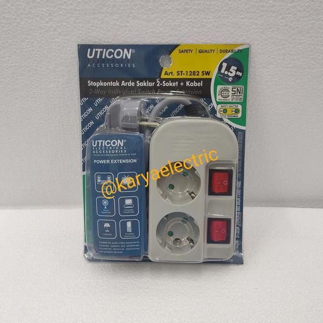 Stop Uticon 2 Lubang Switch St1282Sw