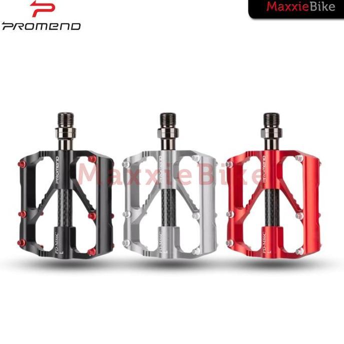 Promo Promend R87C Pedal Sepeda Roadbike MTB 3 Sealed Bearing Ultralight Flat Wide Pedals Carbon Axi