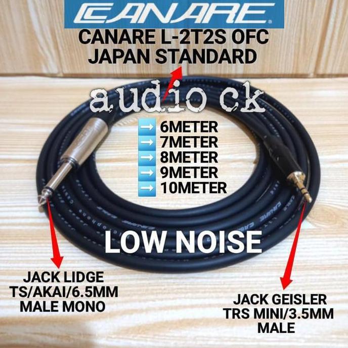 KABEL AUDIO CANARE JACK 3.5MM MALE STEREO TO JACK 6.5MM MALE MONO 6METER-10METER