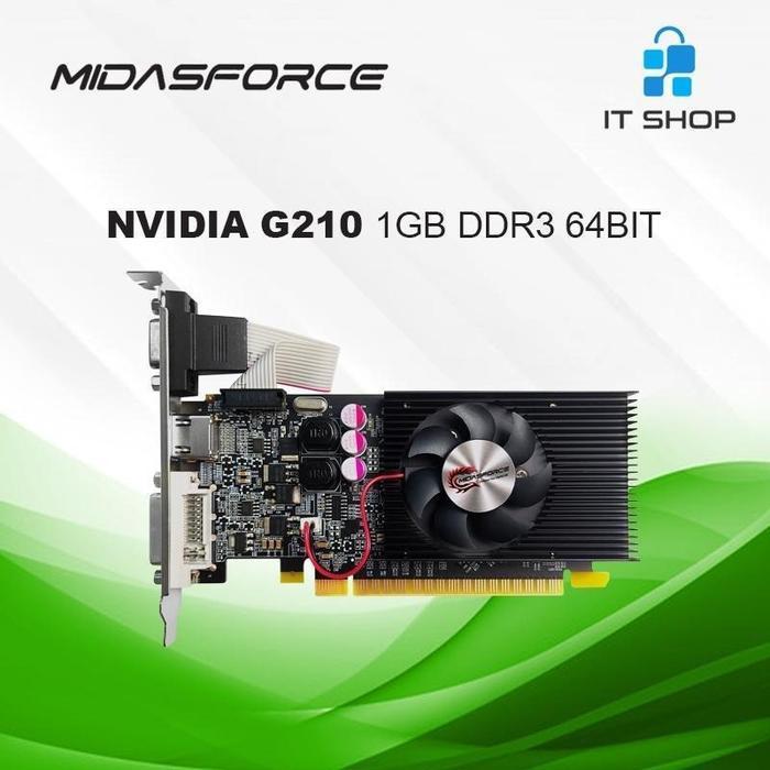 Midasforce Vga Nvidia G210 1Gb Ddr3 64Bit Original Dan Terpercaya