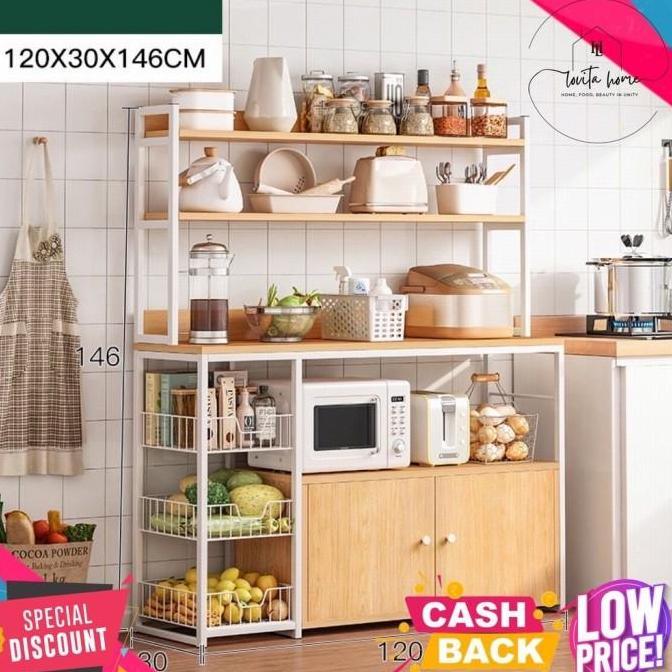 New- Rak Dapur Susun Minimalis / Rak Oven Microwave / Rak Serbaguna Besar