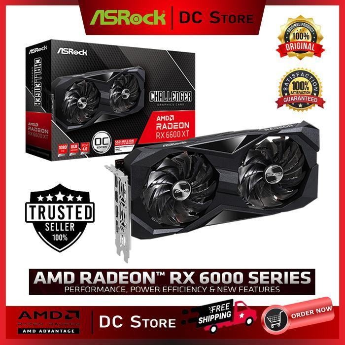 Vga Amd Radeon Rx 6600 Xt 8Gb Gddr6 128Bit Graphic Card Pc Gaming Editing Rendering Original Dan Ter
