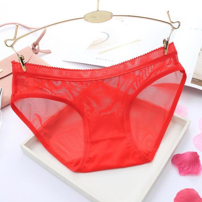 Murah Wanita Celana Dalam Brief Transparan cd Plus Size transparan polos knicker C1210 Non COD