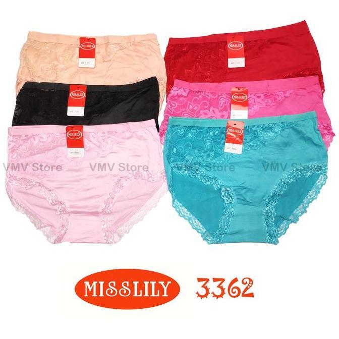 Murah Celana Dalam Wanita Import Misslily 3362 Model Sexy Lace Brukat Miss Lily CD Wanita Impor Non 
