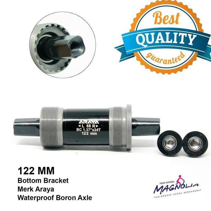 Promo Bottom Bracket / BB Axle 122 MM Sepeda MTB / As Tengah Bearing - Araya Diskon