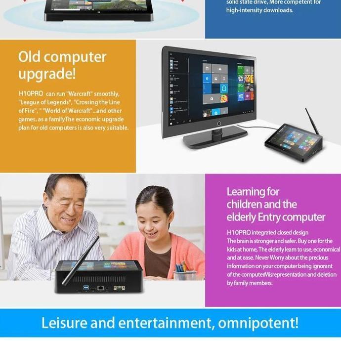 PiPo X10s H10 PRO Intel Alder Lake N100 All-in-One Mini PC 8GB DDR4 dan 128GB 10.1 inch IPS Touch Sc