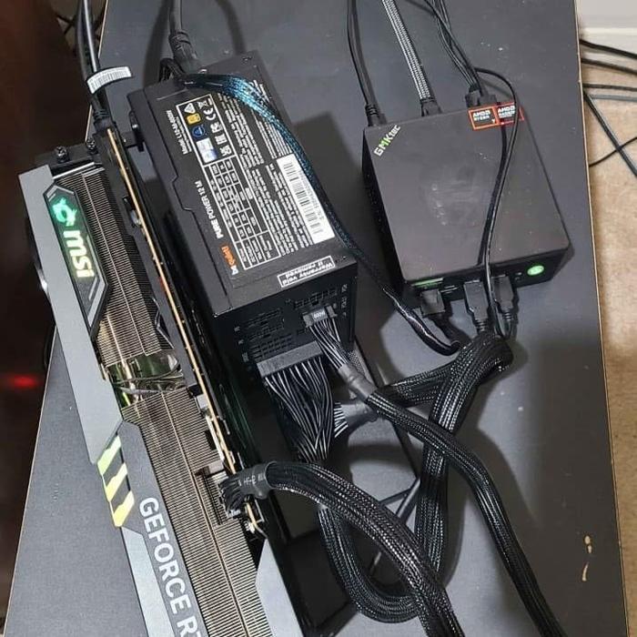 Vga External Laptop Minisforum Deg1 Oculink / Egpu Pengganti Thunderbolt 4 Compatible Pc Aio Laptop 