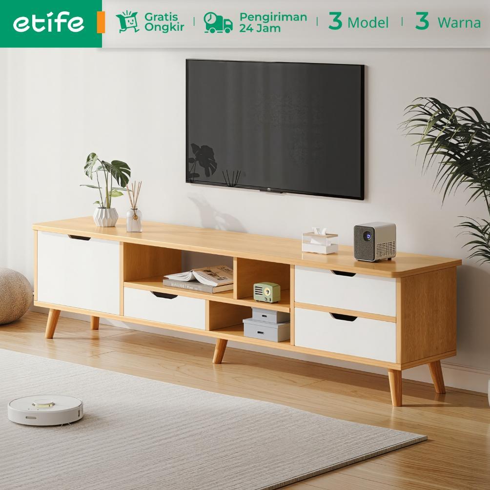E-TIFE Meja Tv 120CM / 140CM Meja TV Murah Meja TV Kayu Rak Tv Lemari TV Kabinet Tv