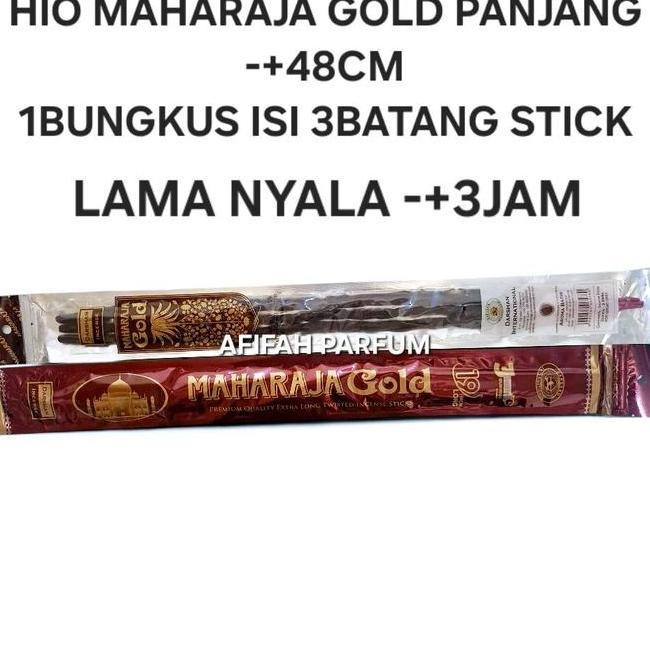 Dupa Hio Maharaja Gold Nyala 3Jam Besar Panjang 48Cm 1Bungkus Isi 3Batang Sti Buhur Pengharum Ruanga