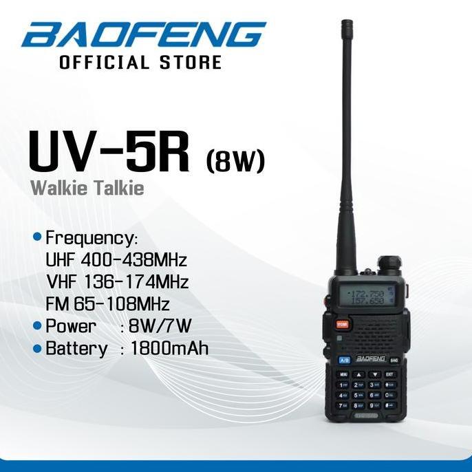 BAOFENG UV-5R (8W) Walkie Talkie HT - Baofeng Indonesia