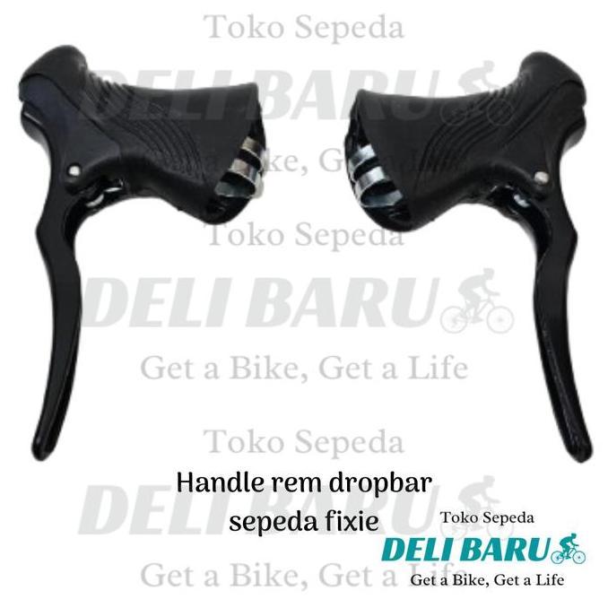 Handle rem dropbar brake lever untuk stang model lengkung sepeda fixie