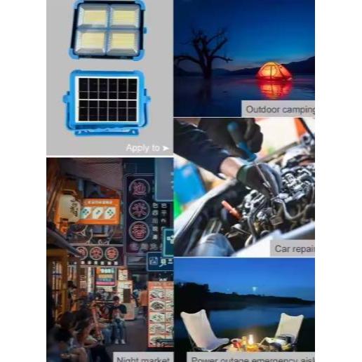 Spesial Tms Lampu Tenaga Surya Led Solar Panel 50W 100W Bisa Menjadi Powerbank Cocok Untuk Camping T