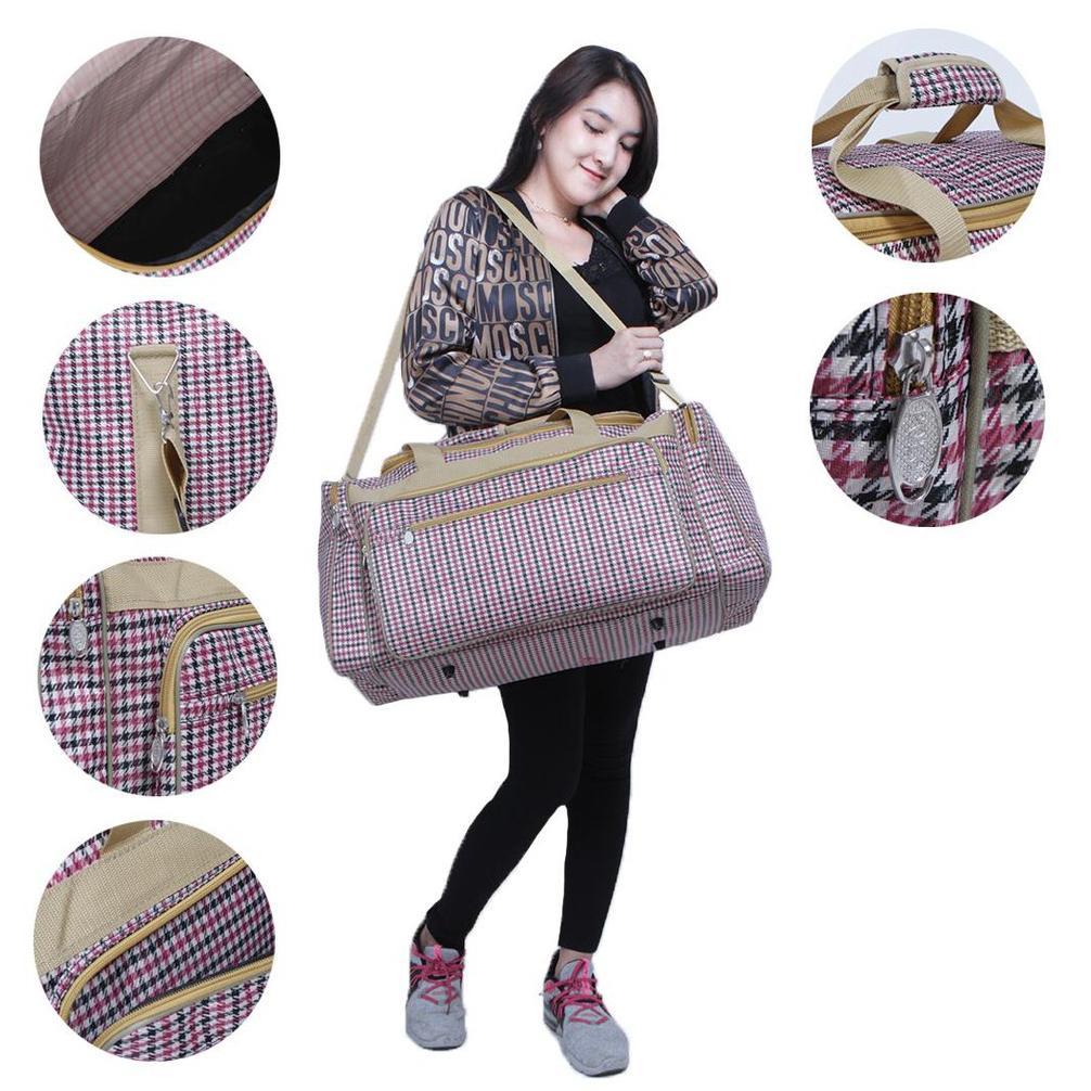 Travel Tas Traveling Pakaian Duffle Bag Baju Jumbo Wanita Pria Jinjing Murah Besar Polo Ori Polos Mu