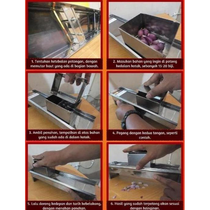 New- Alat Pengiris Bawang Serbaguna Stainless Alat Pemotong Sayuran Masak