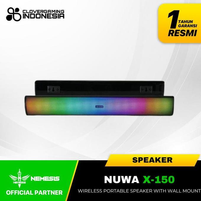TERBARU - NYK Nemesis X105 X-105 Nuwa Portable WIreless Speaker Bluetooth 5.3 Gaming Soundbar LED Wa