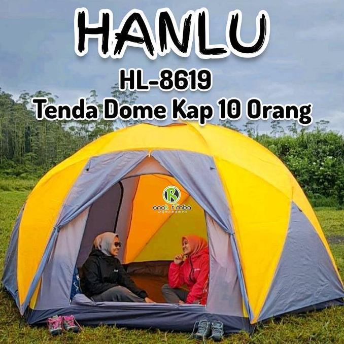 Terlaris Tenda Dome Kapasitas 8 - 10 Orang Hanlu Hl-8619 Double Layer Big Dome