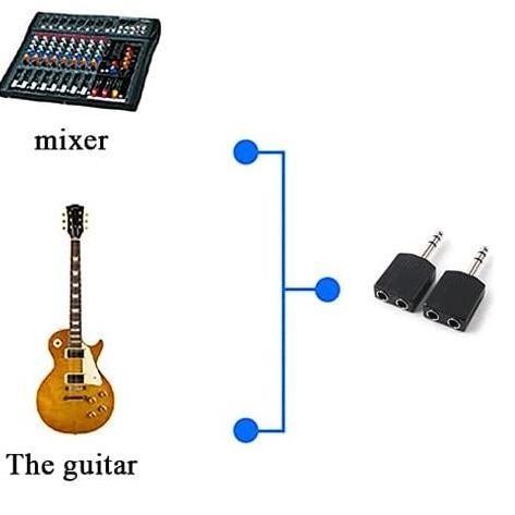 KONEKTOR T CABANG 6.5MM FEMALE TO MALE JACK AKAI STEREO 1 TO 2 MICROPHONE MIC AUDIO SUARA BOX AMPLI 