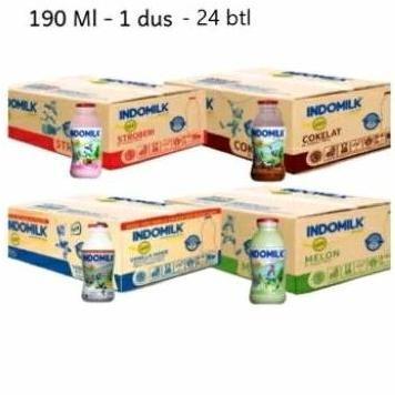 New- INDOMILK SUSU UHT BOTOL DUS | KARTON ISI 24 PCS X 190ML | SUSU INDOMILK BOTOL 190ML
