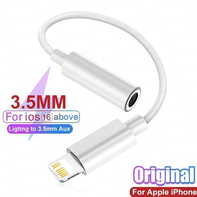 New- Adaptor Konektor Lightning iPhone Ke Jack Audio 3,5 mm Headset