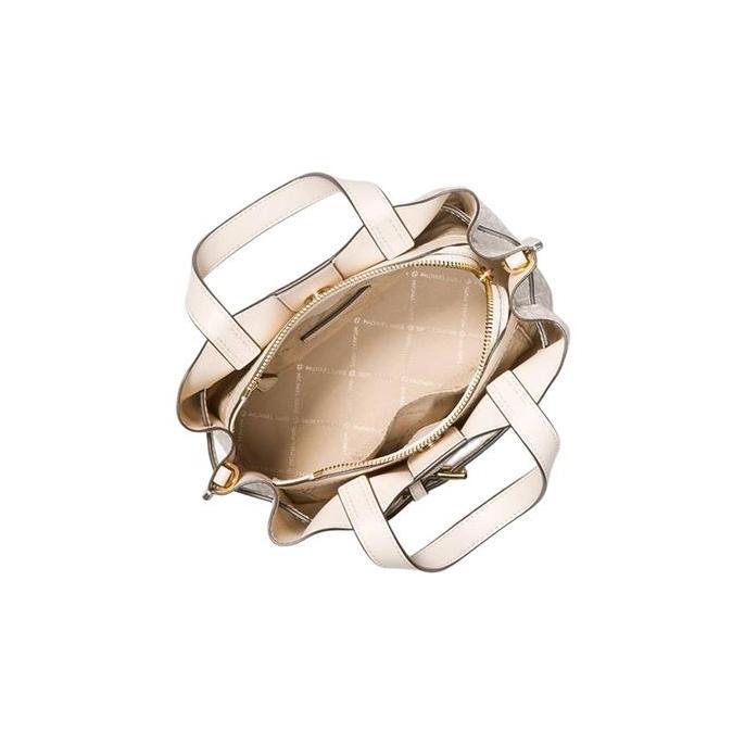 Tas Wanita Branded MK Emilia Small Logo Satchel Bag - Lht Cream Multi