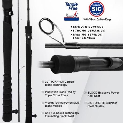 Joran Pancing Blood Blacky 165/180 Cm Solid Carbon .