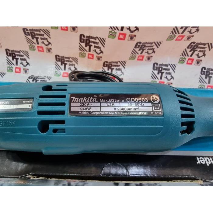 Mesin Gerinda Botol Die Gerinda Mini Makita Gd0603 Gd 0603 Original Dan Terpercaya