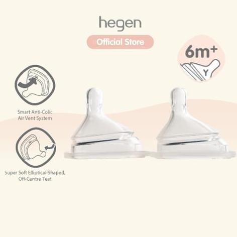 baby_nisaa - hegen teat thick feed 2-pack - dot botol susu untuk susu kental