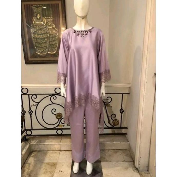 Stelan Velvet Elegan Quality Premium | Stelan Kondangan | Stelan Pesta Baju Wanita Mewah  Celana  Pa