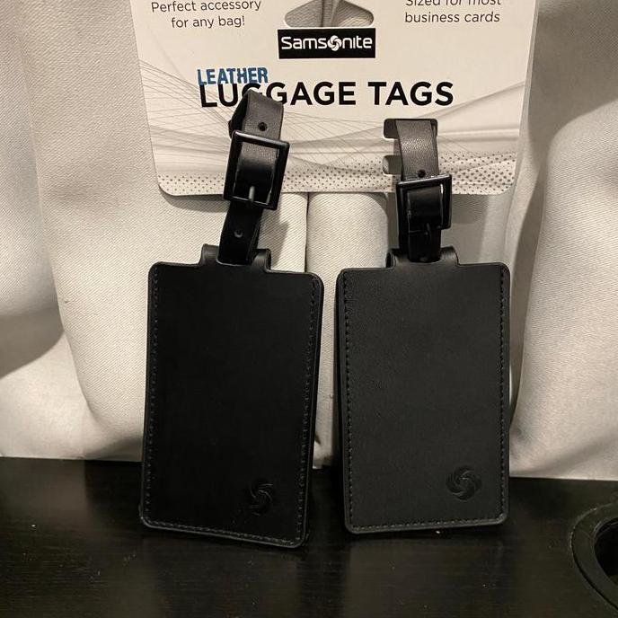 Samsonite Leather Lugage Tags / Tag bagasi 100% Original
