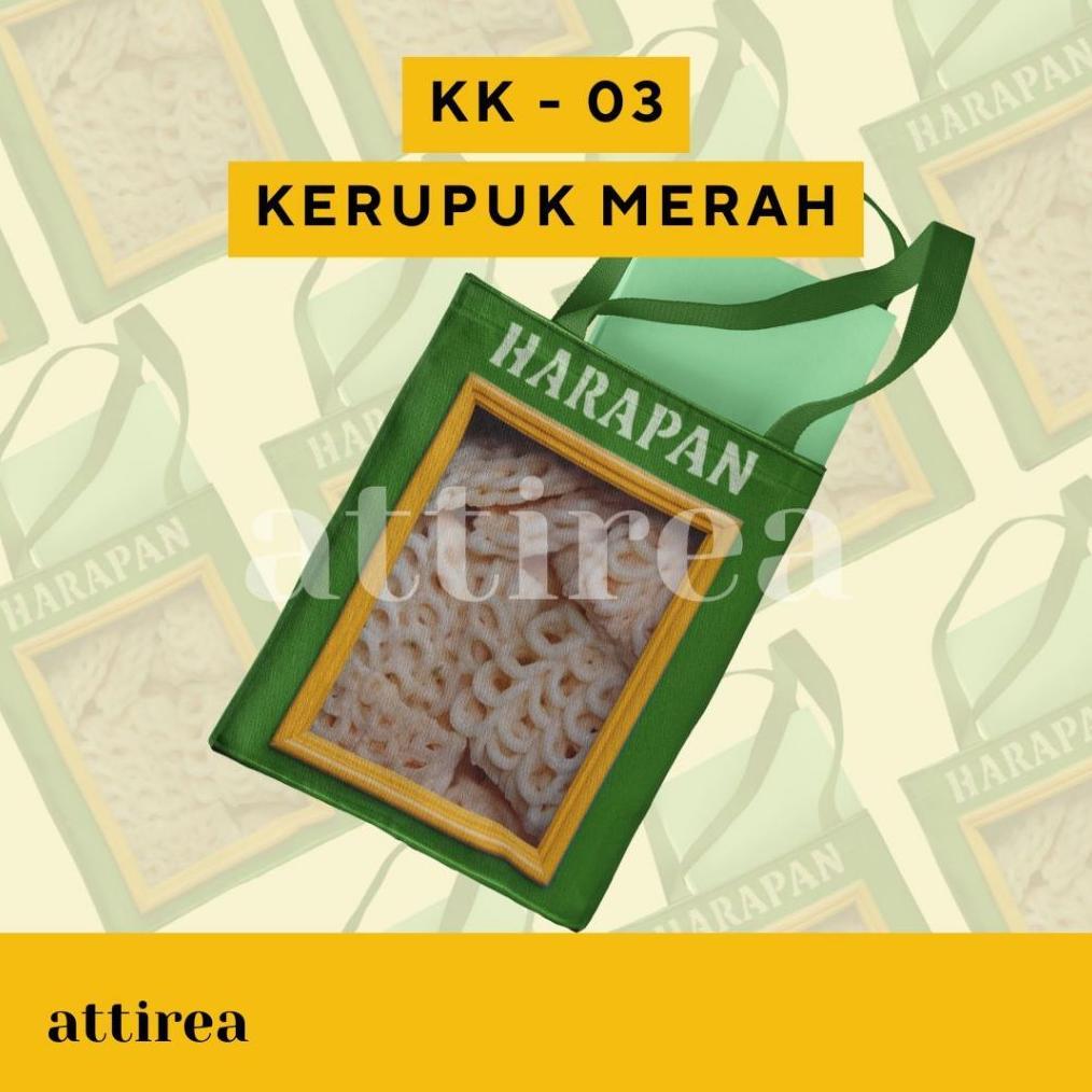 OFFICIAL` BEST SELLER Tote Bag Kanvas Aneka Kerupuk Kaleng | Souvenir Hadiah Lucu Unik