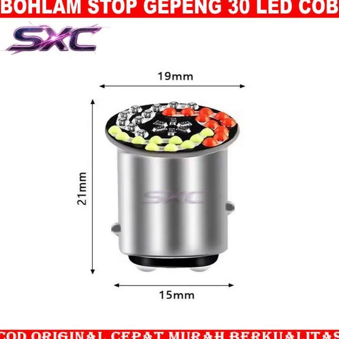 ORIGINAL LAMPU REM MOTOR LAMPU STOP REM 30 MATA LED COB LAMPU REM GEPENG 2 MODE GERAK DAN KEDIP UNTU