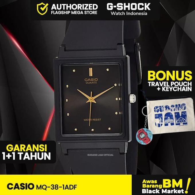 Awet Casio General Mq-38-1Adf | Jam Tangan Pria Cowok | Analog | Anti Air | Original | Casio Woman W