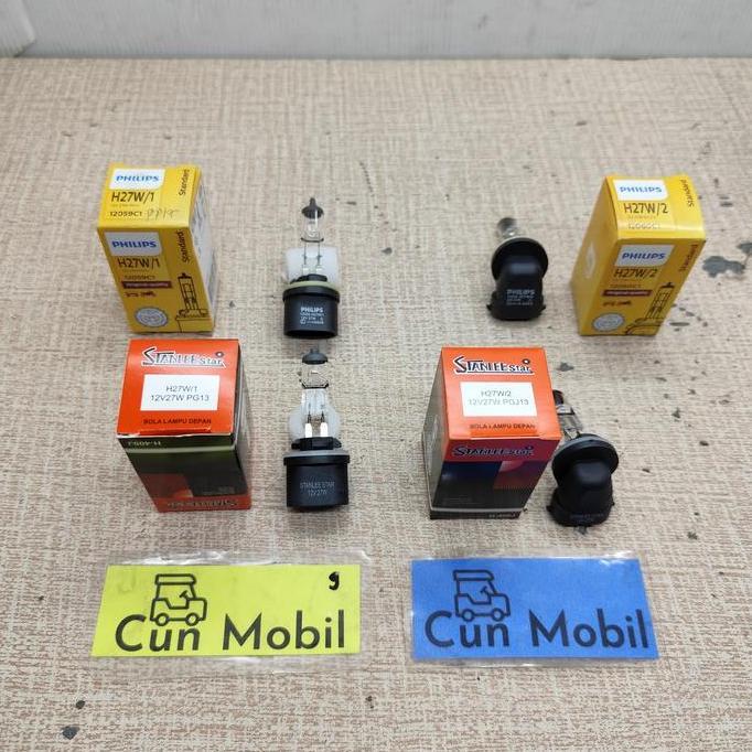 MONOXOM Bohlam Halogen 12V H27 W1 H27 W2 merk Philips