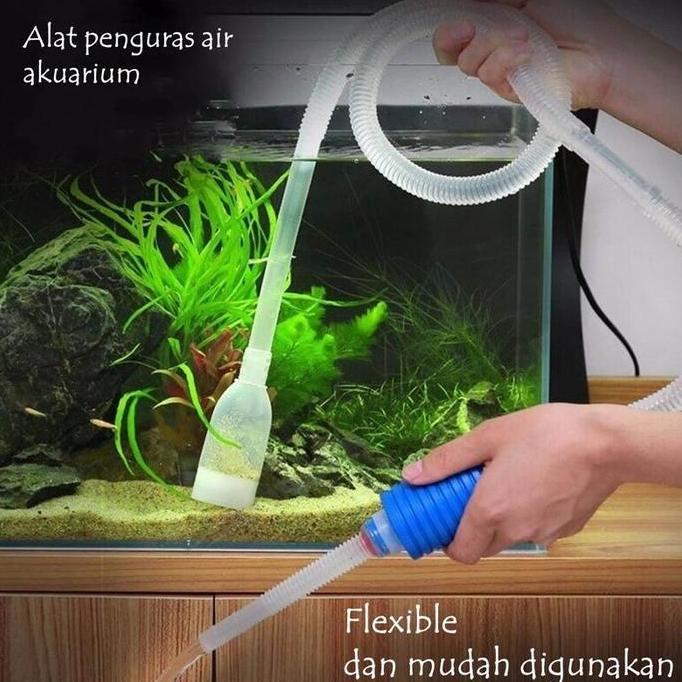 Alat Penguras Air Aquarium / Cleaner Pump Siphon Manual / Selang Pompa Penyedot Pembersih Kolam Ikan