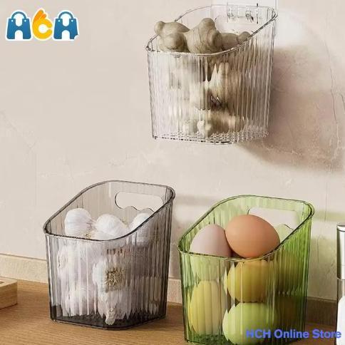 HCH Rak Kamar Mandi Rak GantungPenyimpanan Make Up Rak Kotak Plastik Tempel Dinding Dapur Serbaguna
