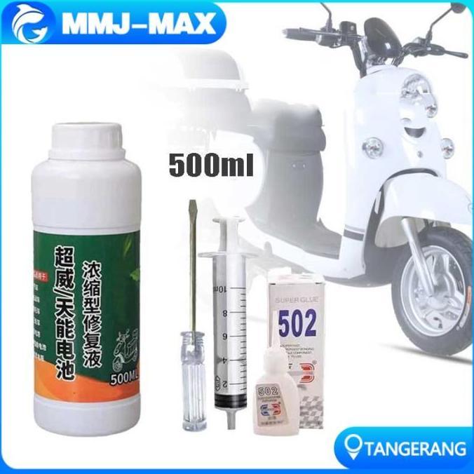 WODRUFT 500ml Cairan Perbaikan Perawatan Aki Basah & Kering Cairan Baterai Solusi Air/Cairan Perbaik
