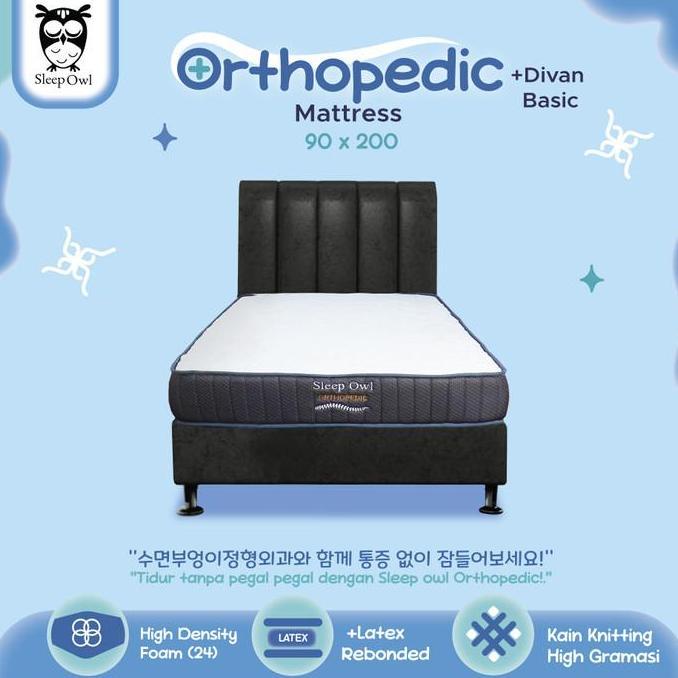 SLEEP OWL ORTHOPEDIC Kasur Busa Rebonded Latex 90 x 200 Fullset